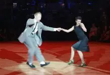 couple dirty dancing to hey baby