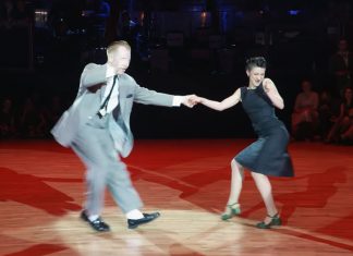couple dirty dancing to hey baby