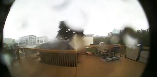 hurricane rips off home