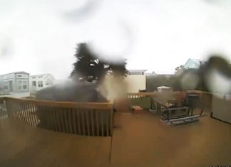 hurricane rips off home