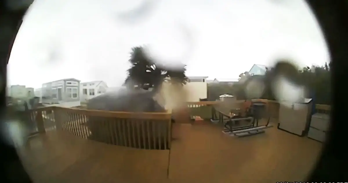 hurricane rips off home