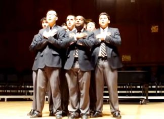 boys performing acapella