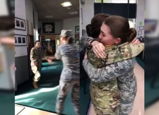 military sisters reunite
