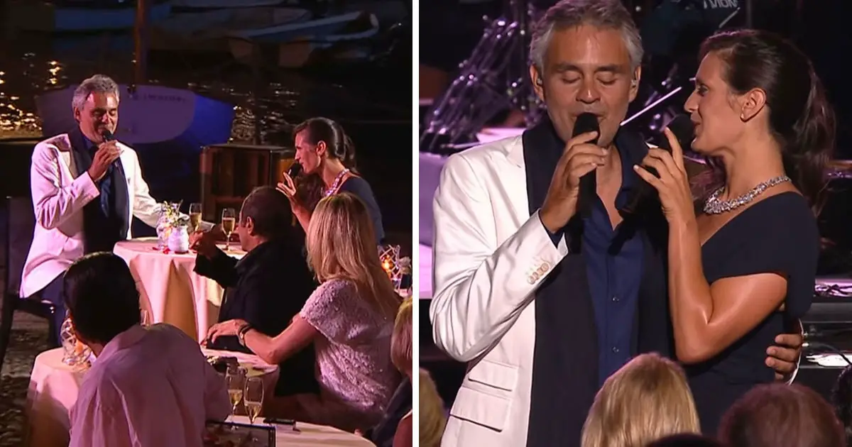 andrea bocelli performs with wife