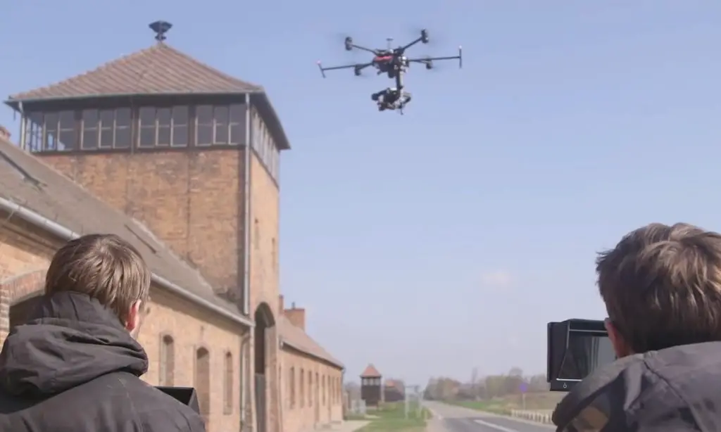 auschwitz drone footage
