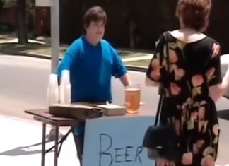 kid sells beer
