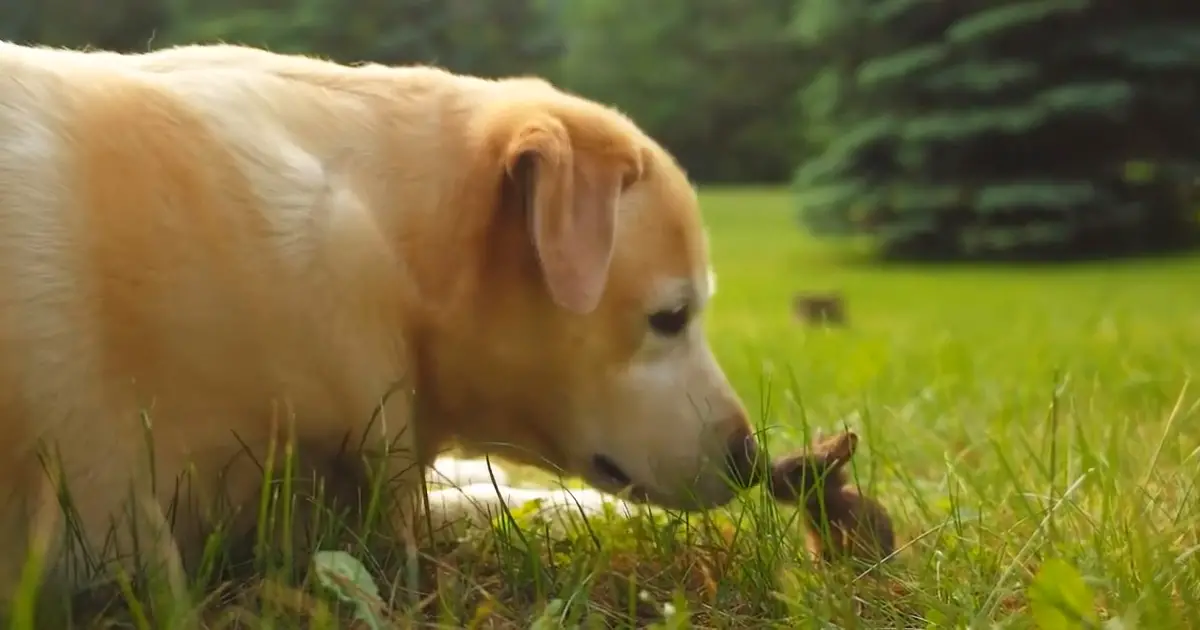 dog meets bunny