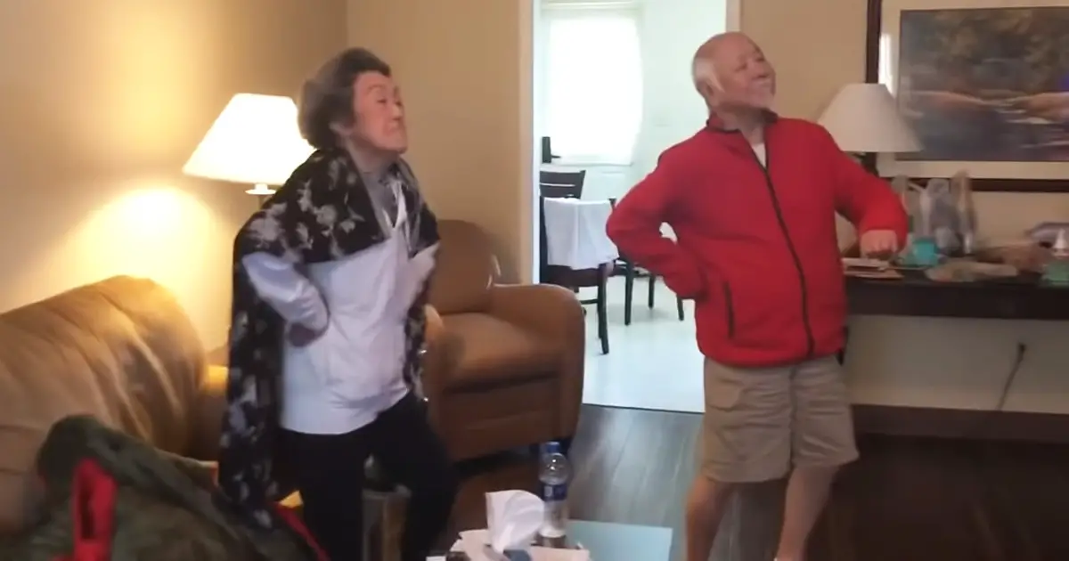 quarantined grandparents dancing