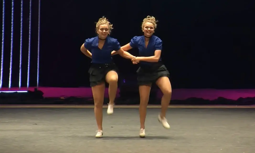 Clog-dancing Sisters Look Like Mirror Images as They Tear Up the Stage ...
