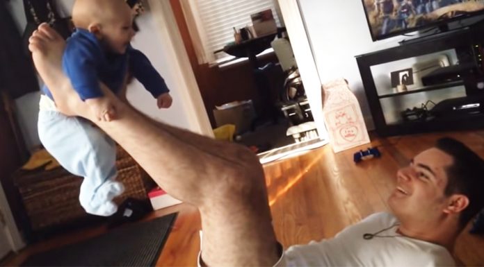 Dad-plays-with-son