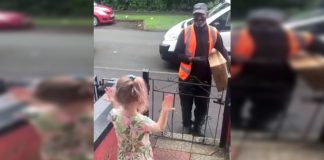 kid learns sign language for driver