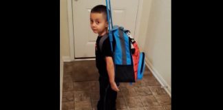 kid leaving house