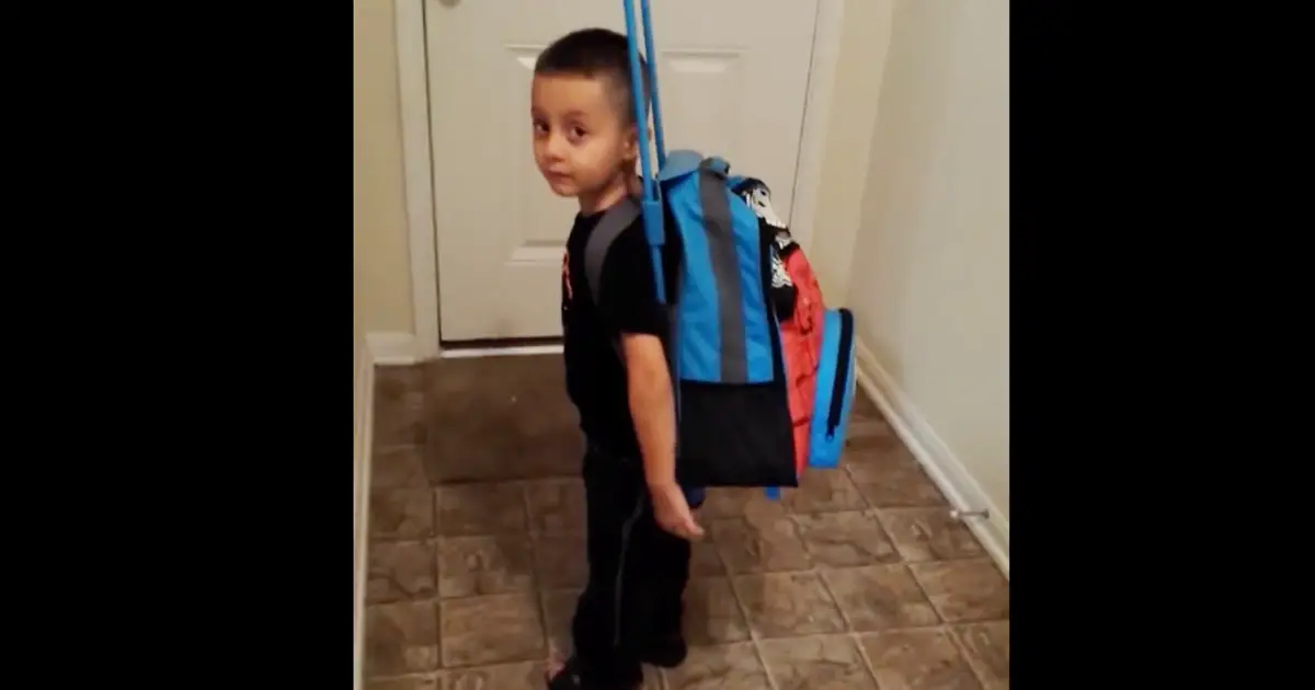 kid leaving house