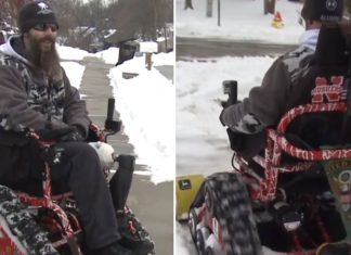 Disable-man-plows-snow2