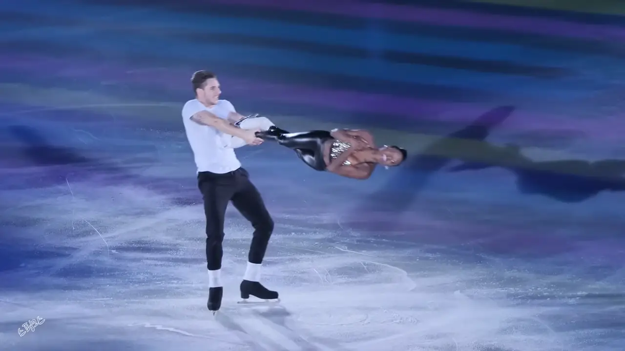 couple delivers ice skating