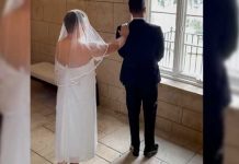 groom first look crashed bestman