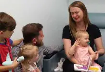 mom reaction to baby hearing