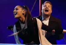 James Cordon And Ariana Grande Perform Titanic Tribute