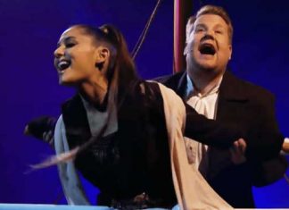 James Cordon And Ariana Grande Perform Titanic Tribute