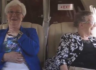 grandma travel on flight first time