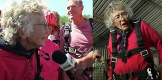 grandma skydiving