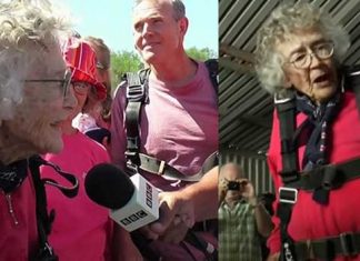 grandma skydiving