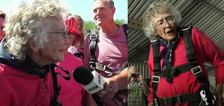 grandma skydiving