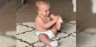 infant-wearing-sock