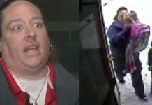 Bus driver hits brakes