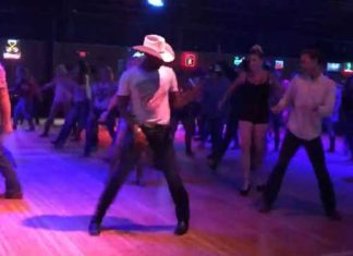 cowboy white hat wobble dance