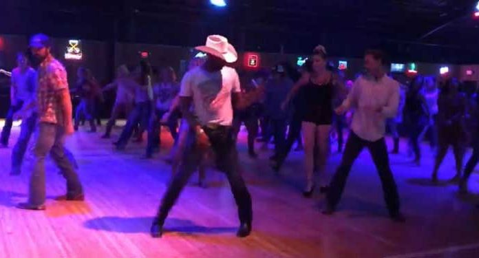 cowboy white hat wobble dance