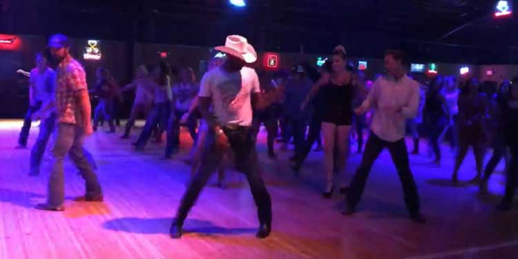 cowboy white hat wobble dance