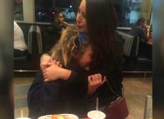 homeless woman left over