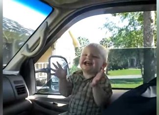 Baby gets wild praising the Lord