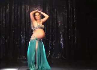 belly-dancer-9-months-pregnant