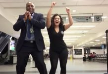 woman-dances-in-airport