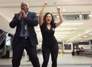 woman-dances-in-airport