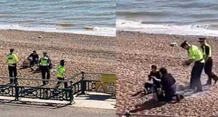 lockdown-beachgoers
